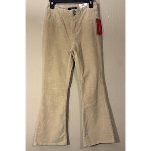 Lucky Brand Corduroy Pants Women 6/28 Ankle Stevie High Rise Flare Boho NEW